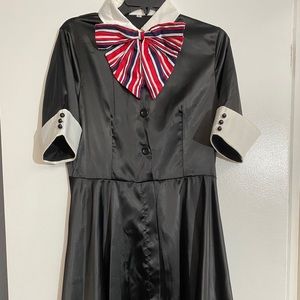 Black satin vintage inspired dress